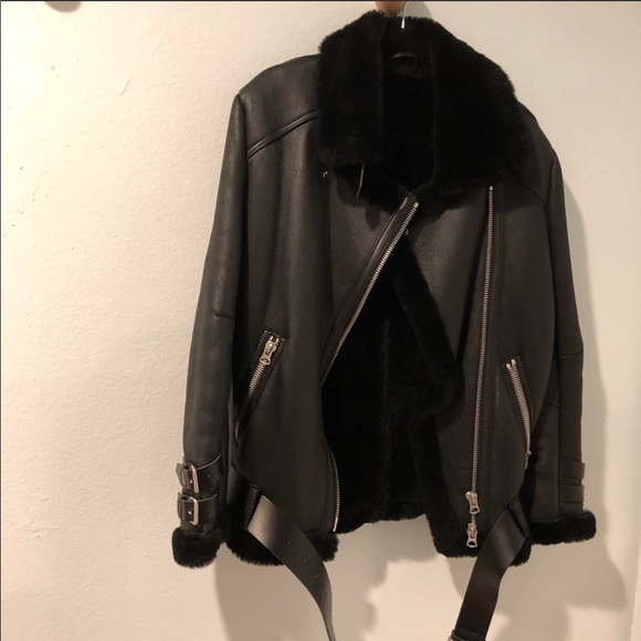 Acne Studios Jackets & Blazers - SOLD Acne Style Black Shearling Jacket